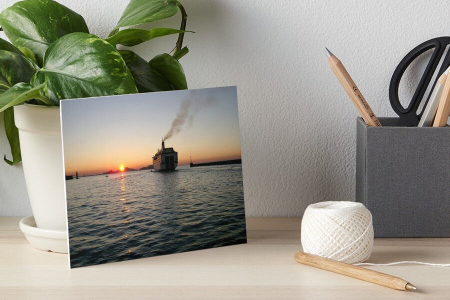 Poster photo Bateau sort du port