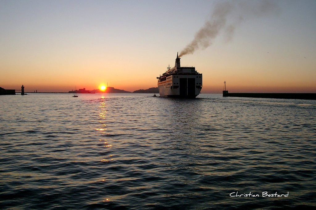 Poster photo Bateau sort du port